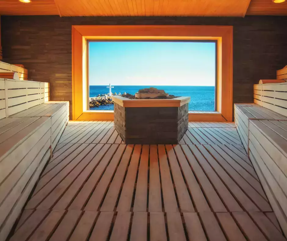 sauna finlandais élégant 